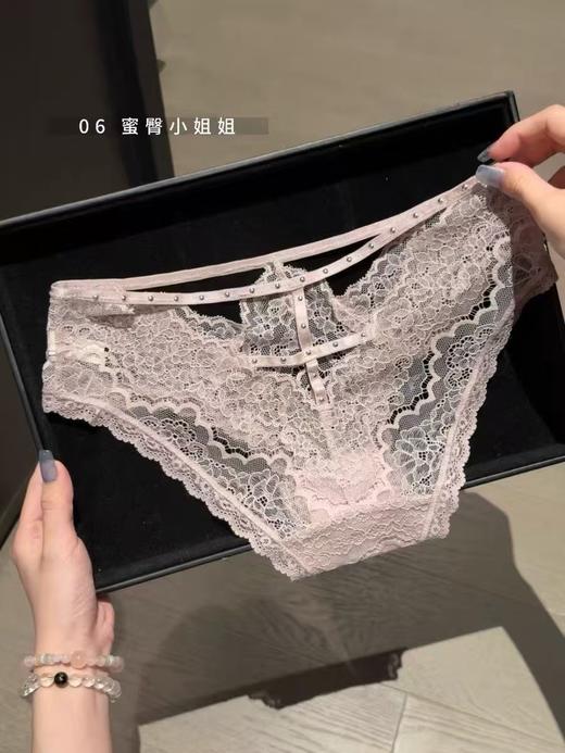 【YW】无忧购26年春季礼盒装6条79元包邮蕾丝纯欲少女爱心镂空纯棉裆部简约ins花边女士内裤套盒582-P7(截单后3-5天发货) 商品图9