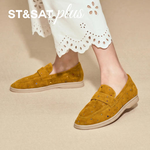 【万步系列】星期六26春新款法式彩钉一脚蹬乐福鞋SSE1111172 商品图11