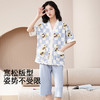 J1-睡衣女春夏薄款清爽透气宽松舒适短袖短裤家居服女士睡衣套装 集合 商品缩略图3