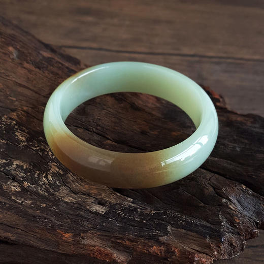 【天然正品】天然无杂裂糖料且末蓝57号和田玉手镯130126NJS33 商品图2