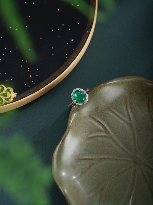 子佩集【春风得意】银S925戒指【JZ017545】绿玉髓2602 商品图5