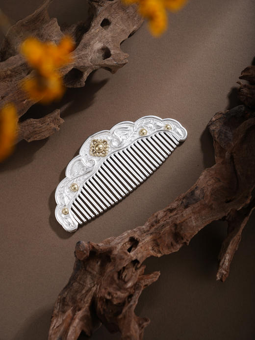 子佩集【凤舞如意】银S999梳子【HSSZ007】原创作品凤凰双色2602 商品图7