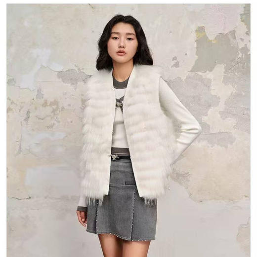 玛克门店发货:骆子毛皮草马甲MC88FU501 商品图0