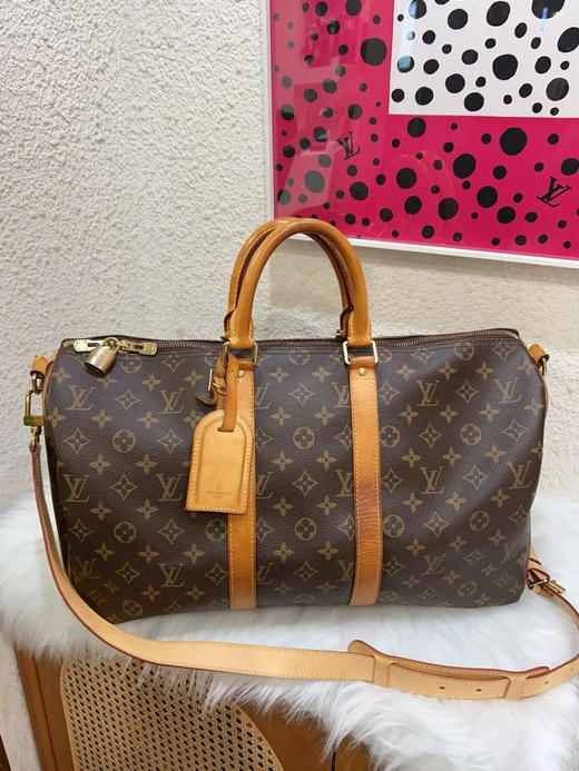 Lv keepall 45 老花 手提 斜挎  旅行包 商品图0