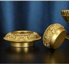慧宝西藏式供奉黄铜米盒精雕八吉祥密宗米罐三层法器佛堂佛具摆件 商品缩略图2
