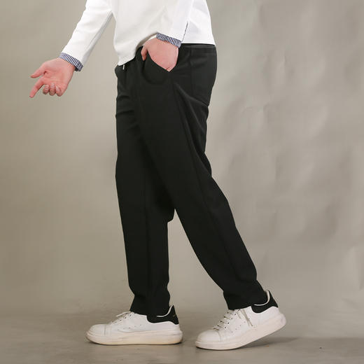 DRONKOO 2026 花色抽绳左袋侧唛错落锁链纹理针织中厚休闲长裤 商品图2