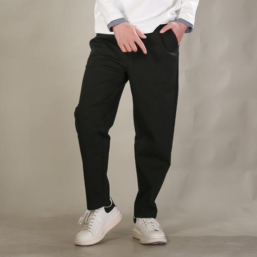 DRONKOO 2026 花色抽绳左袋侧唛错落锁链纹理针织中厚休闲长裤 商品图1