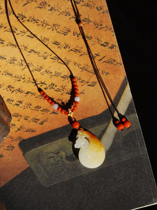 和田玉凤凰吊坠 商品图0