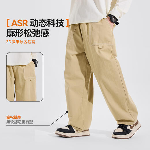 【纯棉】Bluem中大童儿童休闲直筒裤男童百搭宽松长裤春季新款Z6AKZ192 商品图1