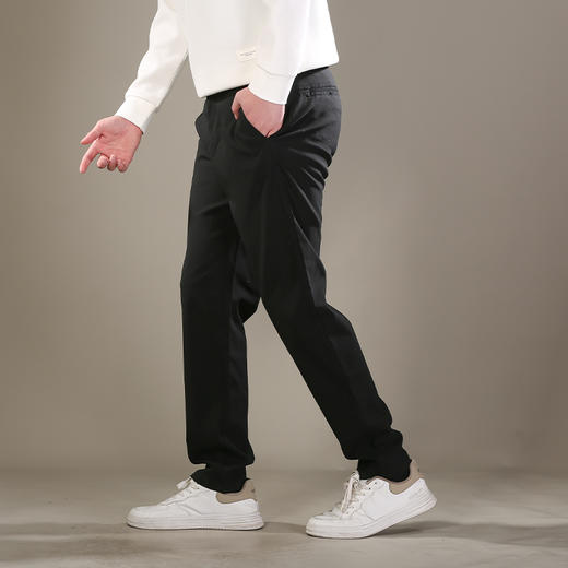 DRONKOO 2026 松紧腰右口袋织唛腰头贴布四面弹中厚休闲长裤 商品图2