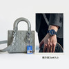 【95新】DIOR迪奥Lady Dior手袋M0538INEA 41GU灰色钻石藤格纹四格戴妃包单肩手提包女士060226TJ05 商品缩略图10