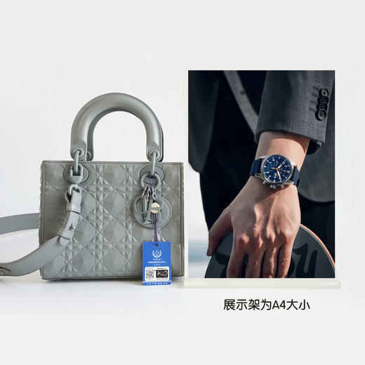 【95新】DIOR迪奥Lady Dior手袋M0538INEA 41GU灰色钻石藤格纹四格戴妃包单肩手提包女士060226TJ05 商品图10