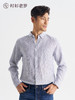 【经典8号】2026春时尚休闲亚麻100%麻宽条纹口袋长袖衬衫265B7F639L【门店同款】 商品缩略图3