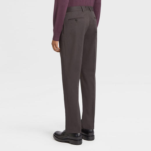 ZEGNA 杰尼亚 男士弹力棉质 Comfort 休闲裤 咖色 E8I03 TR14 018 商品图2