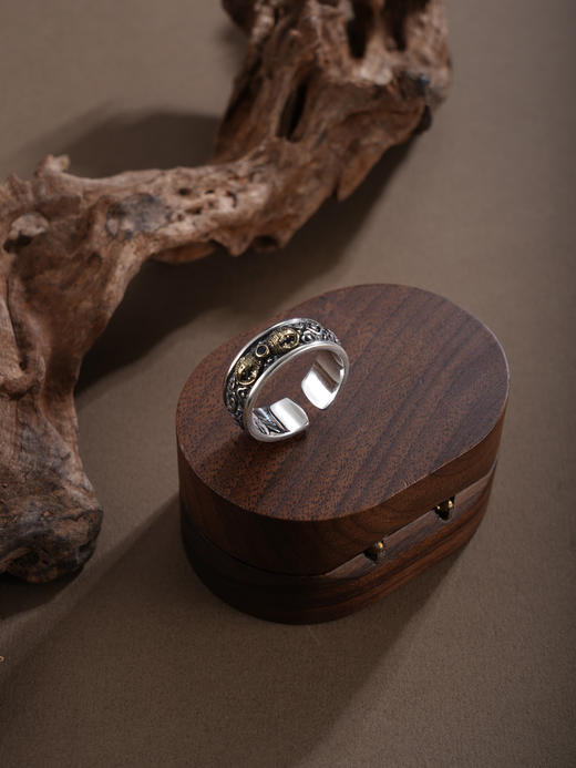 子佩集【无坚不摧】银S925戒指【CY706768】仿古祥云金刚杵2602 商品图2