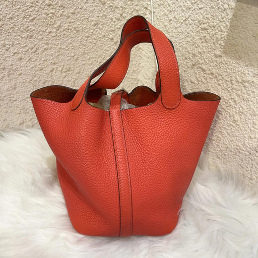 爱马仕 菜篮子18 罂栗橙 Togo皮 手提包 商品图1
