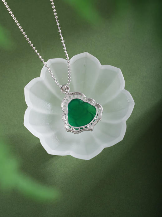 子佩集【财源弥勒】银S925套链项链【TL016623】绿玉髓大佛2602 商品图3