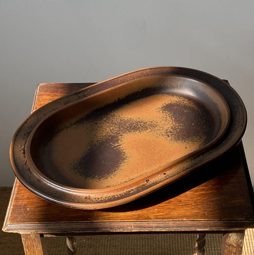 1960-1999s芬兰Arabia Ruska秋天系列椭圆烤盘 A0340 商品图0