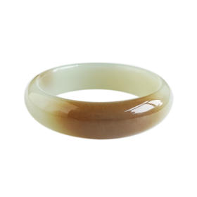 【天然正品】天然无杂裂糖料且末蓝57号和田玉手镯130126NJS33