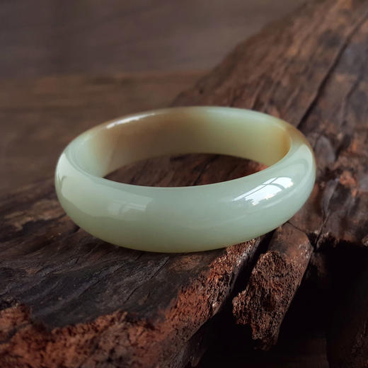 【天然正品】天然无杂裂糖料且末蓝57号和田玉手镯130126NJS33 商品图3