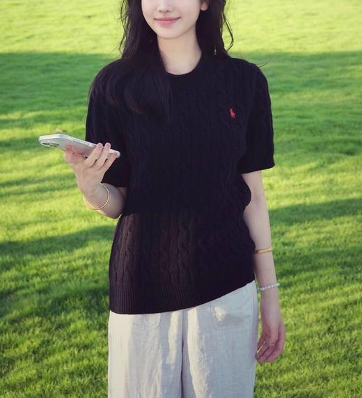 中性款绞花编结短袖针织衫ba 商品图4