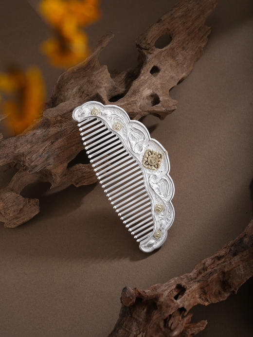 子佩集【凤舞如意】银S999梳子【HSSZ007】原创作品凤凰双色2602 商品图9