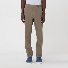 ZEGNA 杰尼亚 男士斜纹棉麻休闲运动裤 灰绿色 UDI37A7 TN10 N07