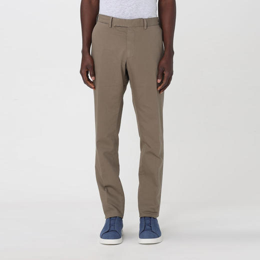 ZEGNA 杰尼亚 男士斜纹棉麻休闲运动裤 灰绿色 UDI37A7 TN10 N07 商品图0