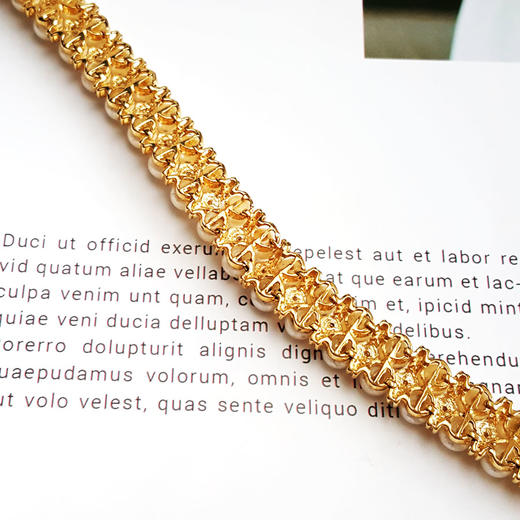 【天然正品】AU750黄金镶钻镶天然排镶近圆约5.2MM AKOYA海水珍珠手链链长：17CM（皆取最大值）290126TJ16 商品图6