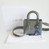 【95新】DIOR迪奥Lady Dior手袋M0538INEA 41GU灰色钻石藤格纹四格戴妃包单肩手提包女士060226TJ05 商品缩略图1