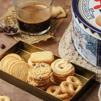 皇冠（danisa）丹麦曲奇饼干200g 休闲零食早餐团购喜饼诞生礼印尼进口随机发 /休闲食品 /饼干 /曲奇饼干 商品图1