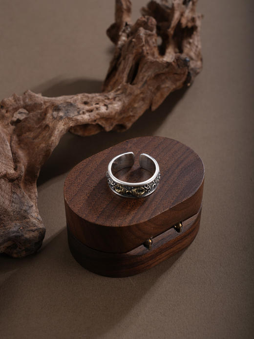 子佩集【无坚不摧】银S925戒指【CY706768】仿古祥云金刚杵2602 商品图5