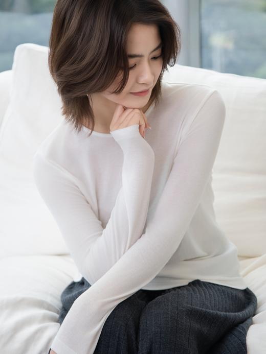 轻柔舒适裸感 天丝羊毛T恤FCG1TEE076 商品图8