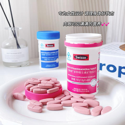 一家人的“活力瓶”🩸【Swisse 力他维/力她维多种维生素矿物质片】多种维生素+矿物质💯吃出好气色🎏✅有男款+女款，针对性补充营养元素 商品图1