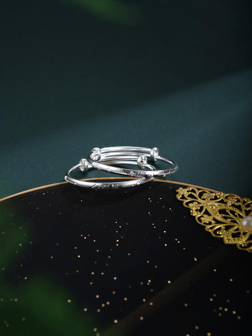 子佩集【小福星】银S9999童镯【WT000372】儿童福2602 商品图4