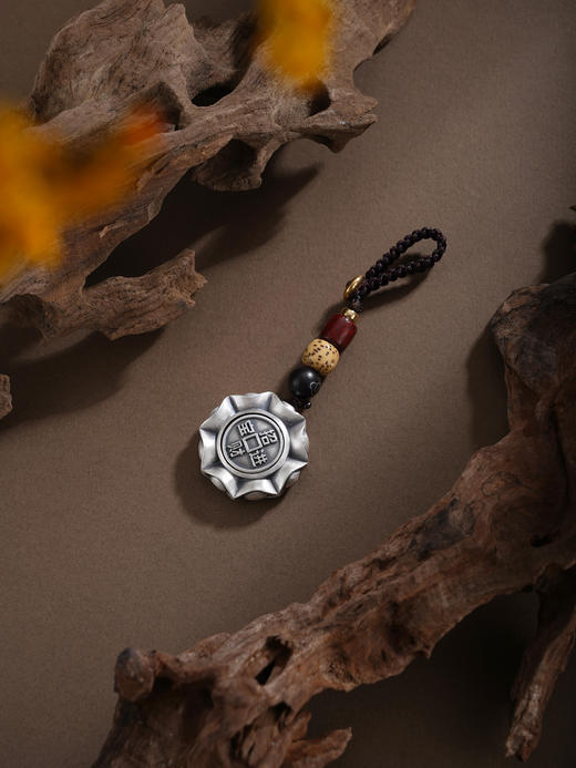 子佩集【财来运转】银S999钥匙扣【YSY011】小摆件仿古可转动招财进宝八方来财八卦元宝2602 商品图5