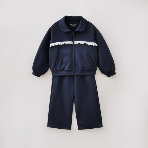 马克珍妮甜美休闲女童莫代尔花边套装2026年春装新款560211 商品图4