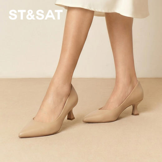 【糯米糍系列】星期六26春新款通勤舒适猫跟单鞋SSE1111048 商品图10