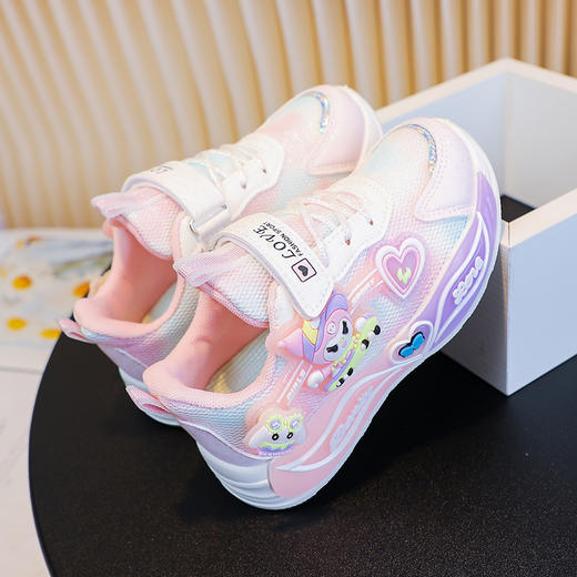 【柔软舒适❗透气内里】魔术贴设计，方便快捷，儿童鞋老爹春秋款女童皮面双网透气小女孩子休闲运动娃娃百搭。rg 商品图3