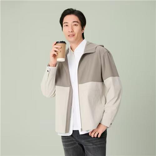 佐丹奴男装26年新款拼色防泼水轻薄风衣外套01076006 商品图5