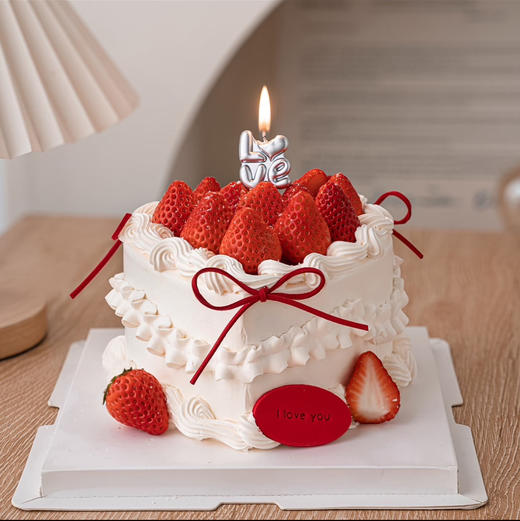 【214情人节蛋糕】love爱心草莓蛋糕 商品图2
