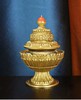 慧宝西藏式供奉黄铜米盒精雕八吉祥密宗米罐三层法器佛堂佛具摆件 商品缩略图5