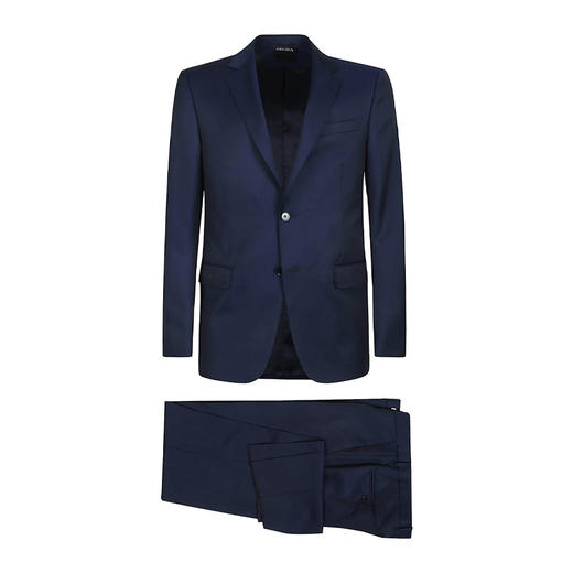 ZEGNA 杰尼亚 男士羊毛西服套装 蓝色 917700A9 28QCGN 商品图0