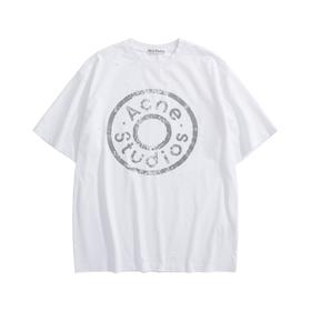 女款破洞印花短袖T恤ba001