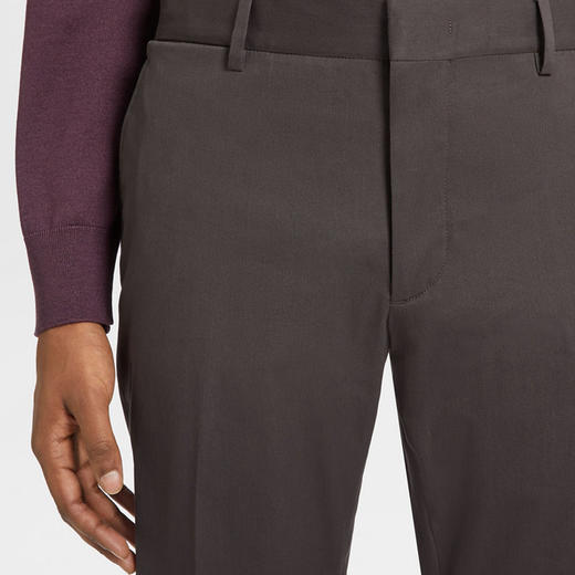 ZEGNA 杰尼亚 男士弹力棉质 Comfort 休闲裤 咖色 E8I03 TR14 018 商品图3