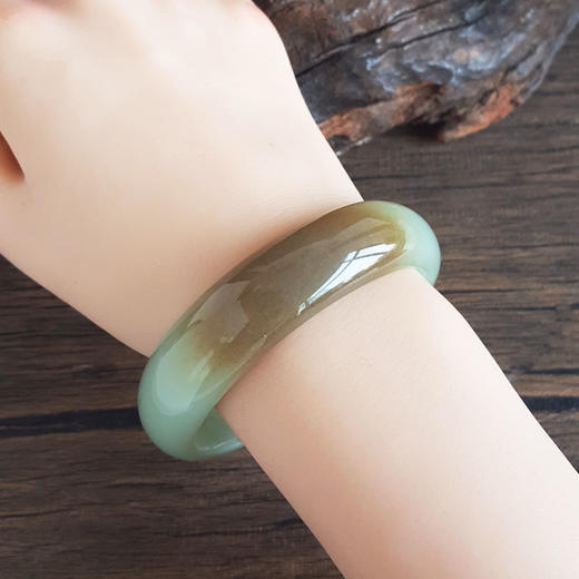 【天然正品】天然无杂裂糖料且末蓝57号和田玉手镯130126NJS33 商品图8