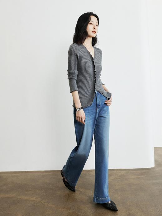 蓝莓气泡6.0！王炸混纺直筒牛仔裤FCG1JEN035 商品图9