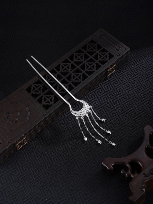 子佩集【幸福清欢】银S990发簪【YS31】流苏圆月2602 商品图9