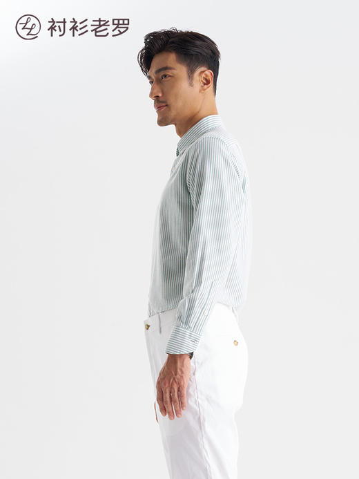 【总裁27】牛津纺绿白细条纹衬衫265A7F650L【门店同款】 商品图4