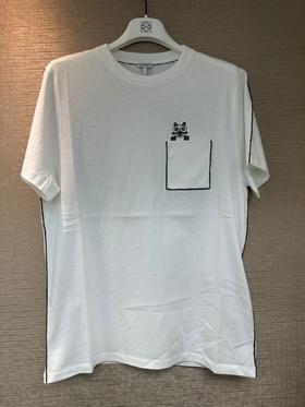 中性款logo卡通短袖T恤ba014